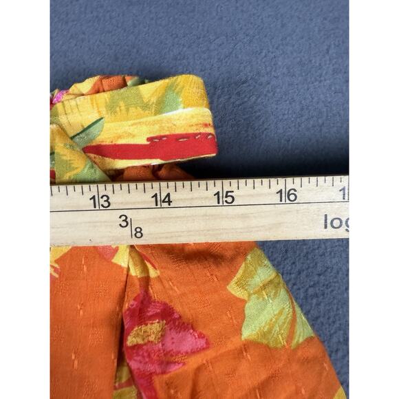 NWT Haute Hippie Women M Orange Hawaiian Floral Maxi Belted Button Front Skirt - Picture 5 of 6